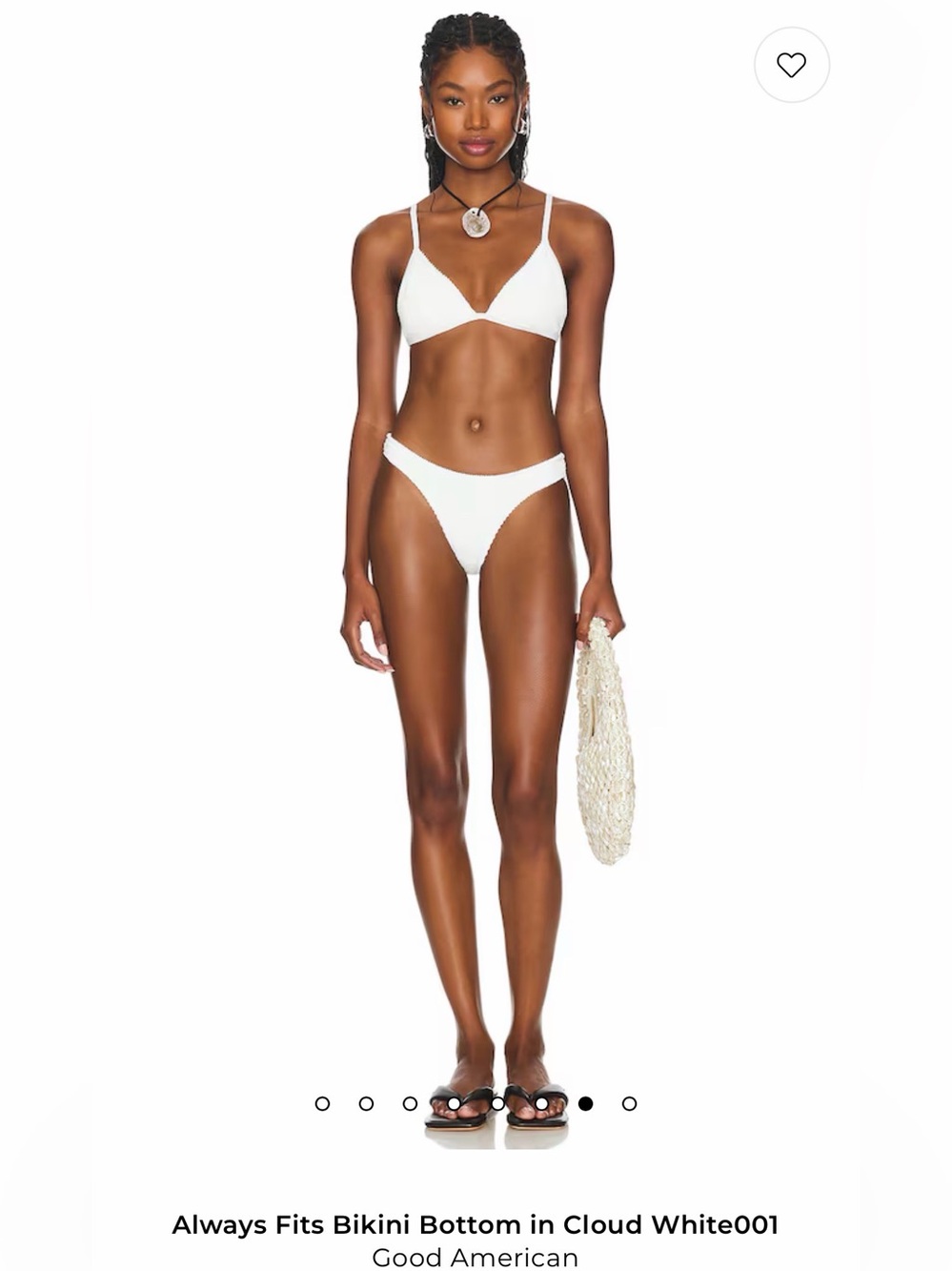 NWT Good American Cloud White Bikini Bottom, Size XXS/XS. *SOLD OUT* Online